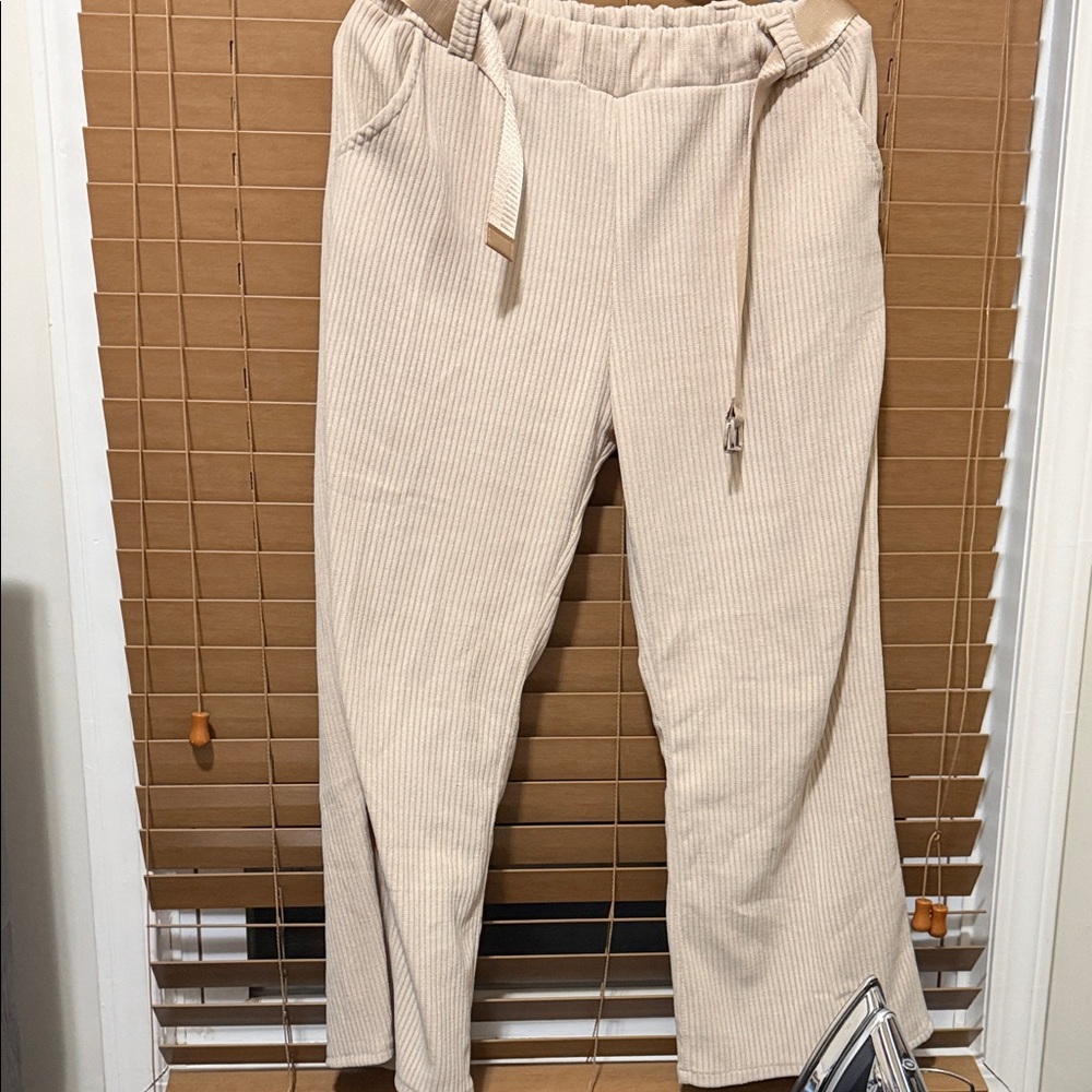 TOP Moda Cream Wide Leg Pants from Italy